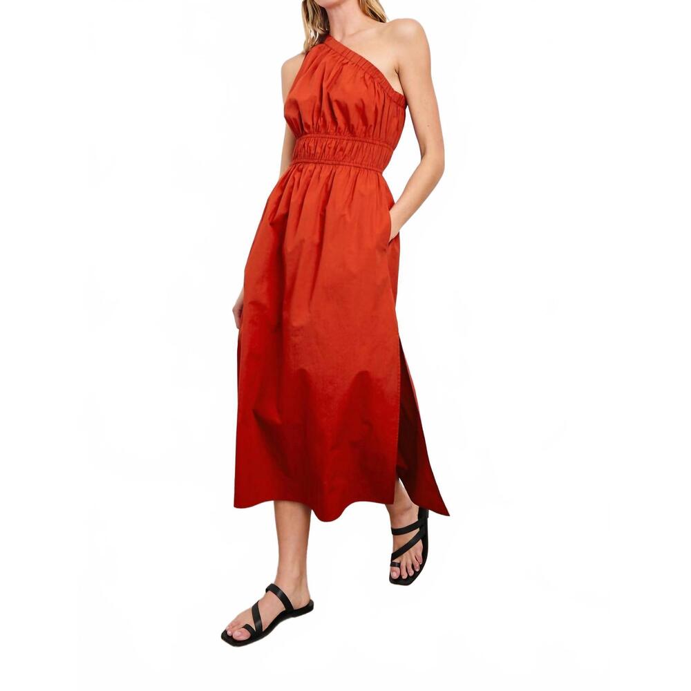 NEW RAILS selani midi dress in terracotta - Picture 5 of 6